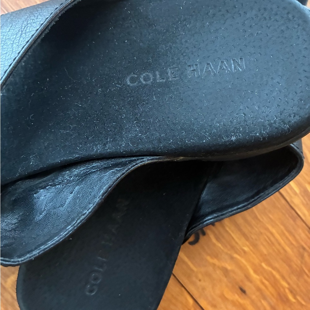 Cole Haan Black Slide Sandals, Mens - Picture 4 of 5
